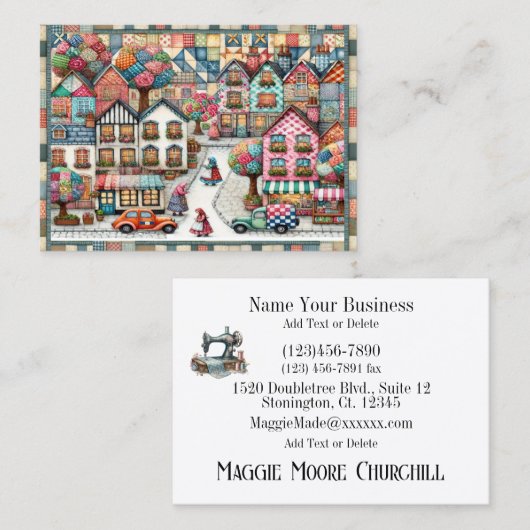 Quilting Business Card Visitenkarte (Vorne/Hinten)