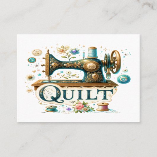 Quilting Business Card Visitenkarte (Vorderseite)