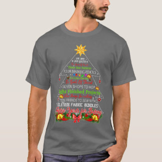 Quilting Christmas Tree One Long Arm Quilter T-Shirt