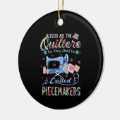 Quilting | Die Stilllegung für sie wird aufgerufen Keramik Ornament (Links)