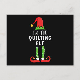 Quilting Elf Weihnachts-Matching Familiengeschenk Postkarte