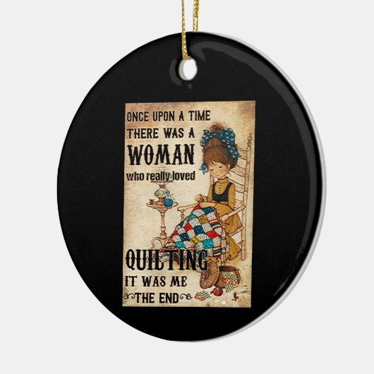 Quilting | Es war das Ende von mir Keramik Ornament (Links)