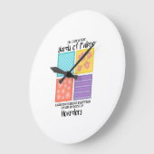 Quilting - Few Yards Of Fabric Away Große Wanduhr (Winkel)