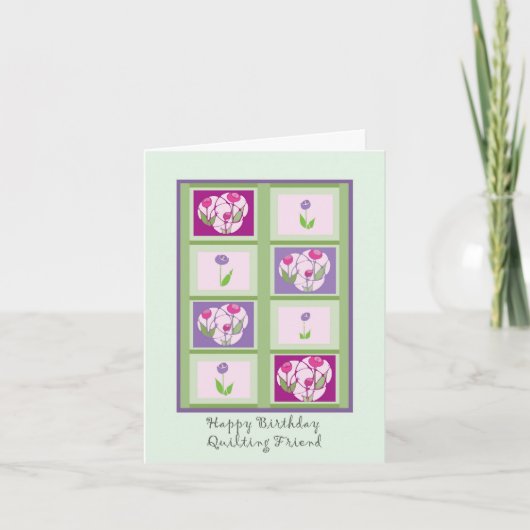 Quilting Friend Geburtstagskarte Karte (Vorderseite)