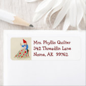 Quilting Gnome Lady-Adressetikett (Insitu)