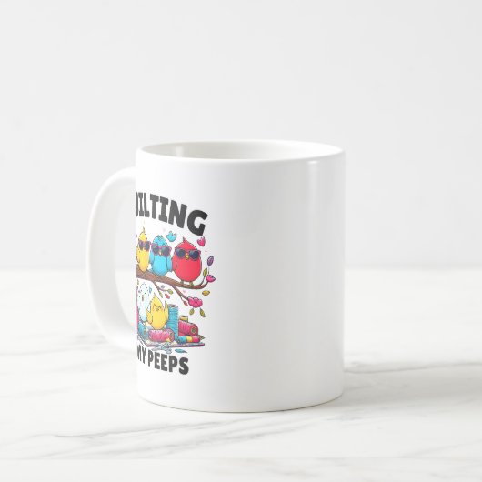 Quilting Hanging With My Funny Women Toddler Kids Kaffeetasse (Vorderseite Links)