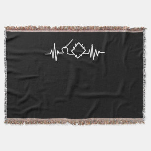 Quilting Heartbeat Ohrts Funny Quilting Decke