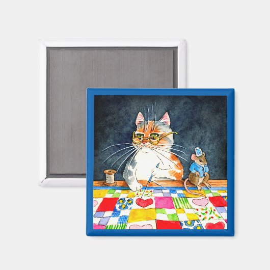 Quilting-Katz- und Mausmagnet Magnet (Vorderseite/Rückseite)