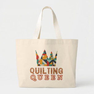 Quilting-Königin - Lustiger Quilter - Quilting-Lie Jumbo Stoffbeutel
