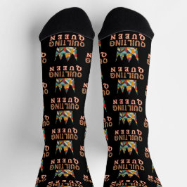 Quilting-Königin - Lustiger Quilter - Quilting-Lie Socken