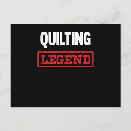 Quilting Legend | Funny Gifts Quilly Lovers Postkarte (Vorderseite)