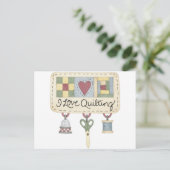 Quilting merchandise postkarte (Stehend Vorderseite)