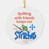 Quilting mit Freunden Keramik Ornament (Vorne)