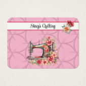 Quilting oder Nähen der Visitenkarte (Vorderseite)