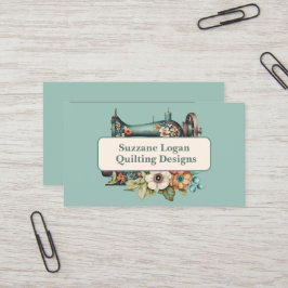 Quilting oder Nähen der Visitenkarte