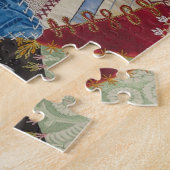 Quilting Patchwork - farbiges Collage Pattern Puzzle (Seite)