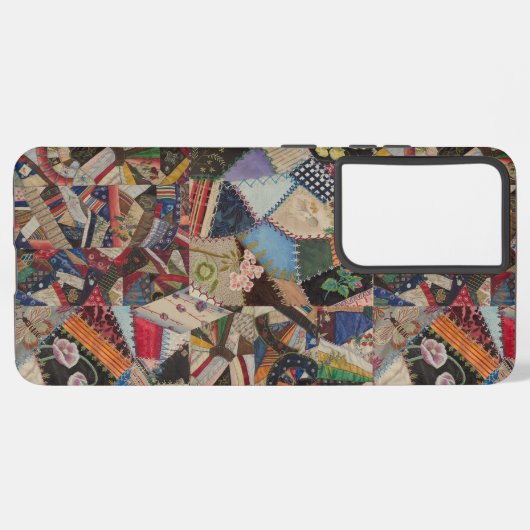 Quilting Patchwork - farbiges Collage Pattern Samsung Galaxy Hülle (Rückseite (Horizontal))