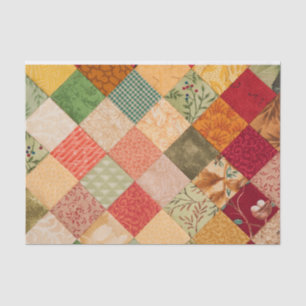 Quilting-Quadrate farbiges Collage-Muster Seidenpapier