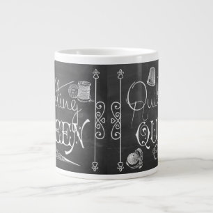 Quilting Queen-Chalkboard-Dekoration Jumbo Tasse