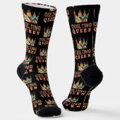 Quilting Queen - Funny Quilter - Quilting Lovers Socken (Gewinkelt)