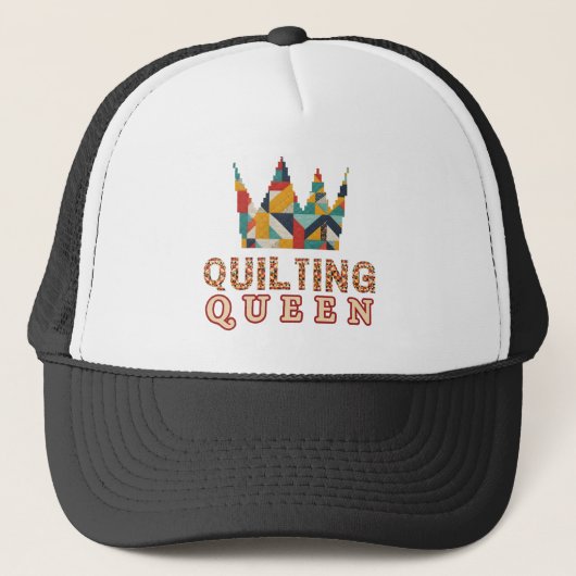 Quilting Queen - Funny Quilter - Quilting Lovers Truckerkappe (Vorderseite)