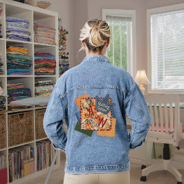 Quilting Queen Monogram Denim Jacket Jeansjacke