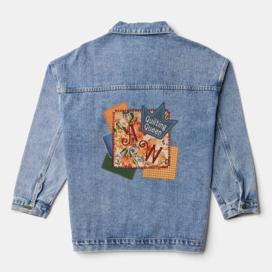 Quilting Queen Monogram Denim Jacket Jeansjacke (Rückseite)