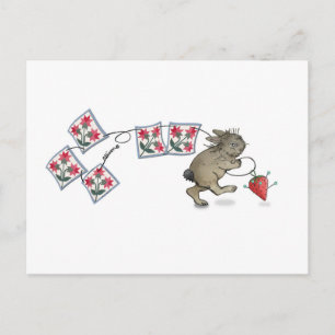 Quilting Rabbit Postkarte