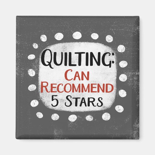 Quilting Review 5 Stars Kühlschrank Magnet (Vorne)
