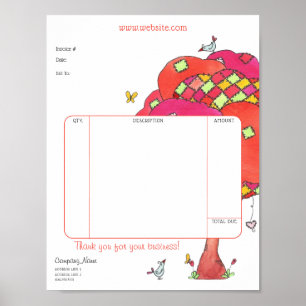 Quilting Tree Rechnung für Crafters Poster