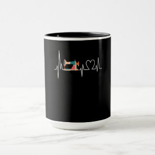 Quilting und Nähen ist meine Liebe Herzschlaggesch Tasse