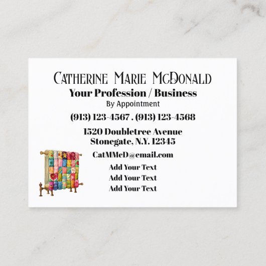 Quilting Visitenkarte (Rückseite)