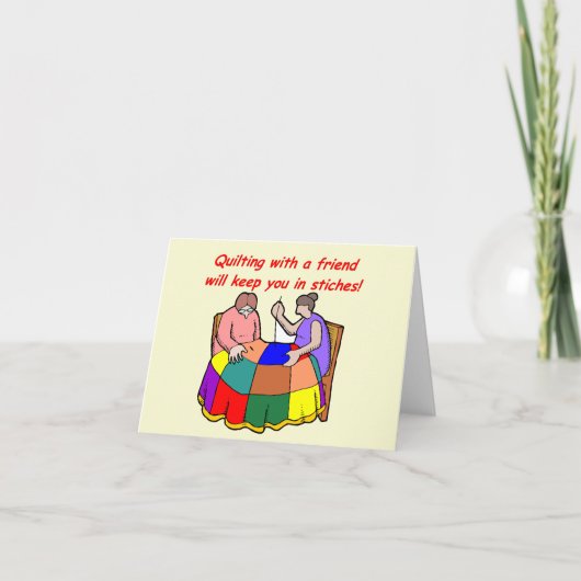 Quilting with a friend karte (Vorderseite)