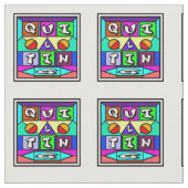 Quilting Word Square Fabric Stoff (Nahaufnahme)