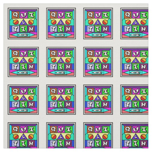 Quilting Word Square Fabric Stoff (Muster)