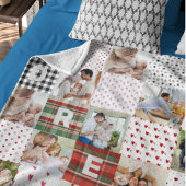 Quiltmuster-Foto-College-Retro-Patchwork-Effekt Fleecedecke