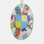 Quiltmuster Keramik Ornament (Links)