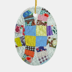 Quiltmuster Keramik Ornament