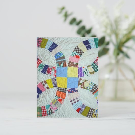 Quiltmuster Postkarte (Stehend Vorderseite)
