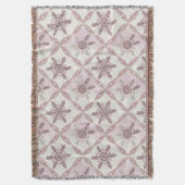 Quilton Pink Snowflake Muster Winter Decke (Vorderseite Vertikal)