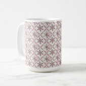 Quilton Pink Snowflake Muster Winter Kaffeetasse (Vorderseite Links)