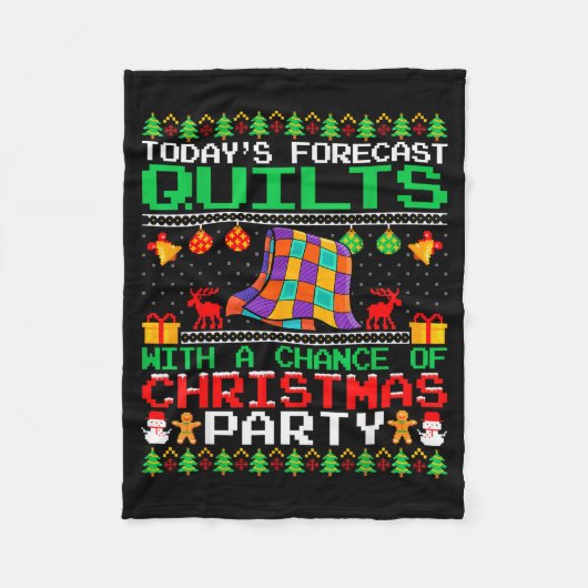 Quilts Christmas Party Quilts Quilting Christmas U Fleecedecke (Vorderseite)