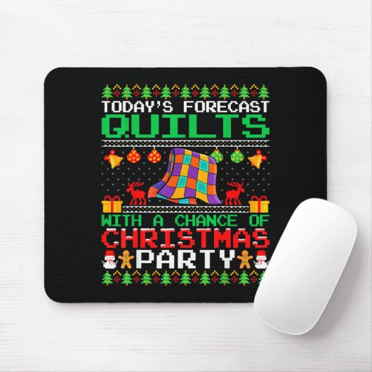 Quilts Christmas Party Quilts Quilting Christmas U Mousepad (Mit Mouse)