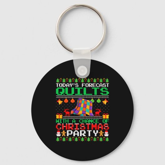 Quilts Christmas Party Quilts Quilting Christmas U Schlüsselanhänger (Vorderseite)