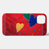 Quilts Herzen Case-Mate iPhone Hülle (Rückseite (Horizontal))