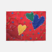 Quilts Herzen Fleecedecke (Vorderseite (Horizontal))