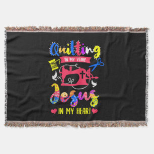 Quilts in meinen Adern Jesus in meinem Herzen   St Decke