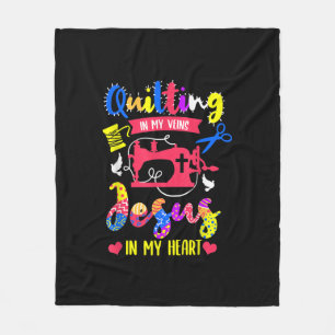 Quilts in meinen Adern Jesus in meinem Herzen   St Fleecedecke