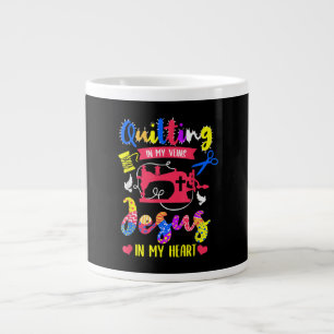 Quilts in meinen Adern Jesus in meinem Herzen   St Jumbo-Tasse