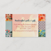 Quilts-Quilt-Quilter-Blocknaht Visitenkarte (Rückseite)